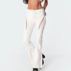 ENGINE WHITE FLARED JEANS